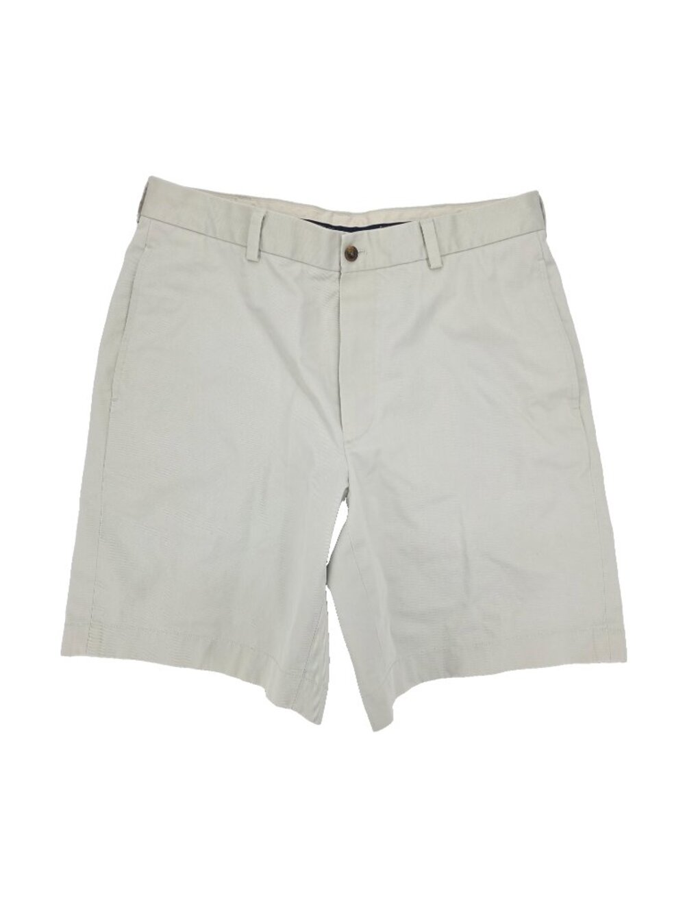Brooks Brothers 1818 Chino Shorts Mens 34x8.5" Beige Flat Front Cotton Casual